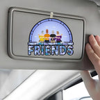 personalized design car visor clip wooden