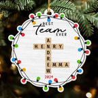 Best Team Ever - Personalized Custom Wood Ornament 719754 - DiyGiftly