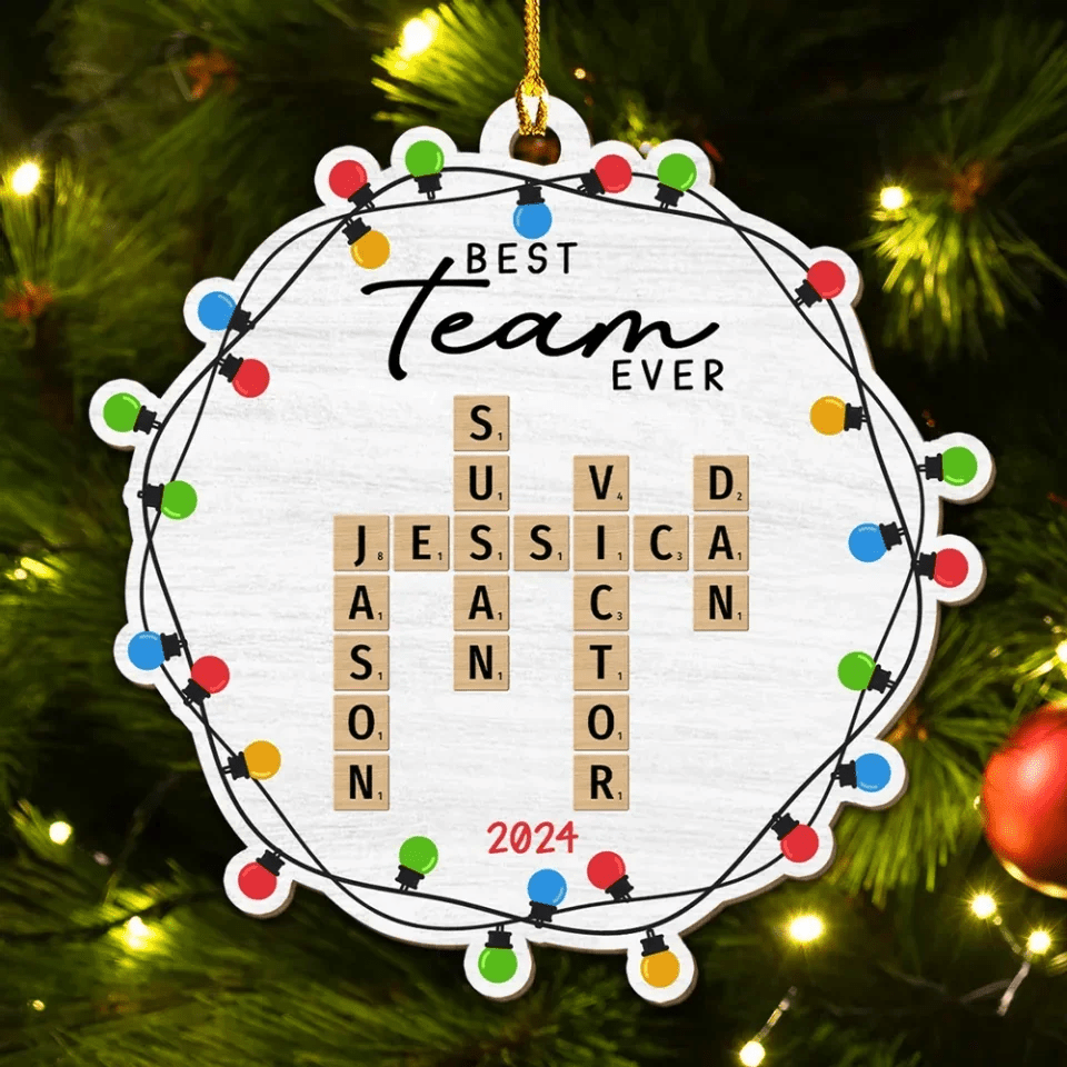 Best Team Ever - Personalized Custom Wood Ornament 719754 - DiyGiftly