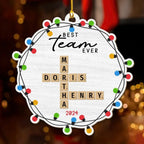 Best Team Ever - Personalized Custom Wood Ornament 719754 - DiyGiftly