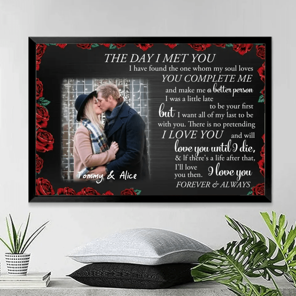 Best Valentine Gift For Girlfriend, The Day I Met You Custom Photo Canvas,Canvas Gift For Couple 745123 - 746260 - DiyGiftly