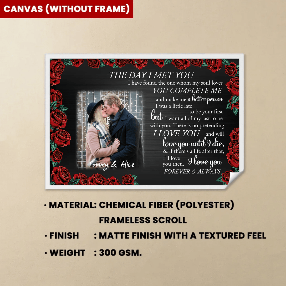 Best Valentine Gift For Girlfriend, The Day I Met You Custom Photo Canvas,Canvas Gift For Couple 745123 - 746260 - DiyGiftly