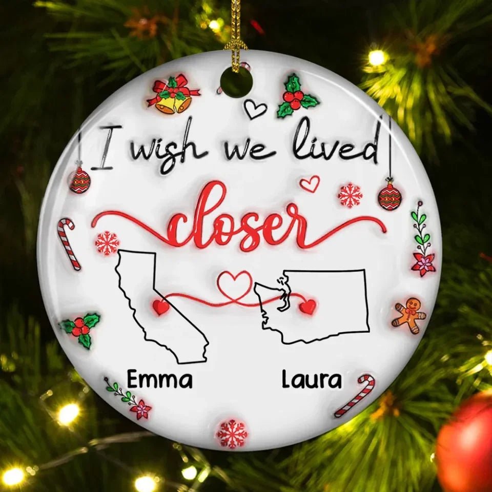 ceramic ornament personalized design gift for best friend