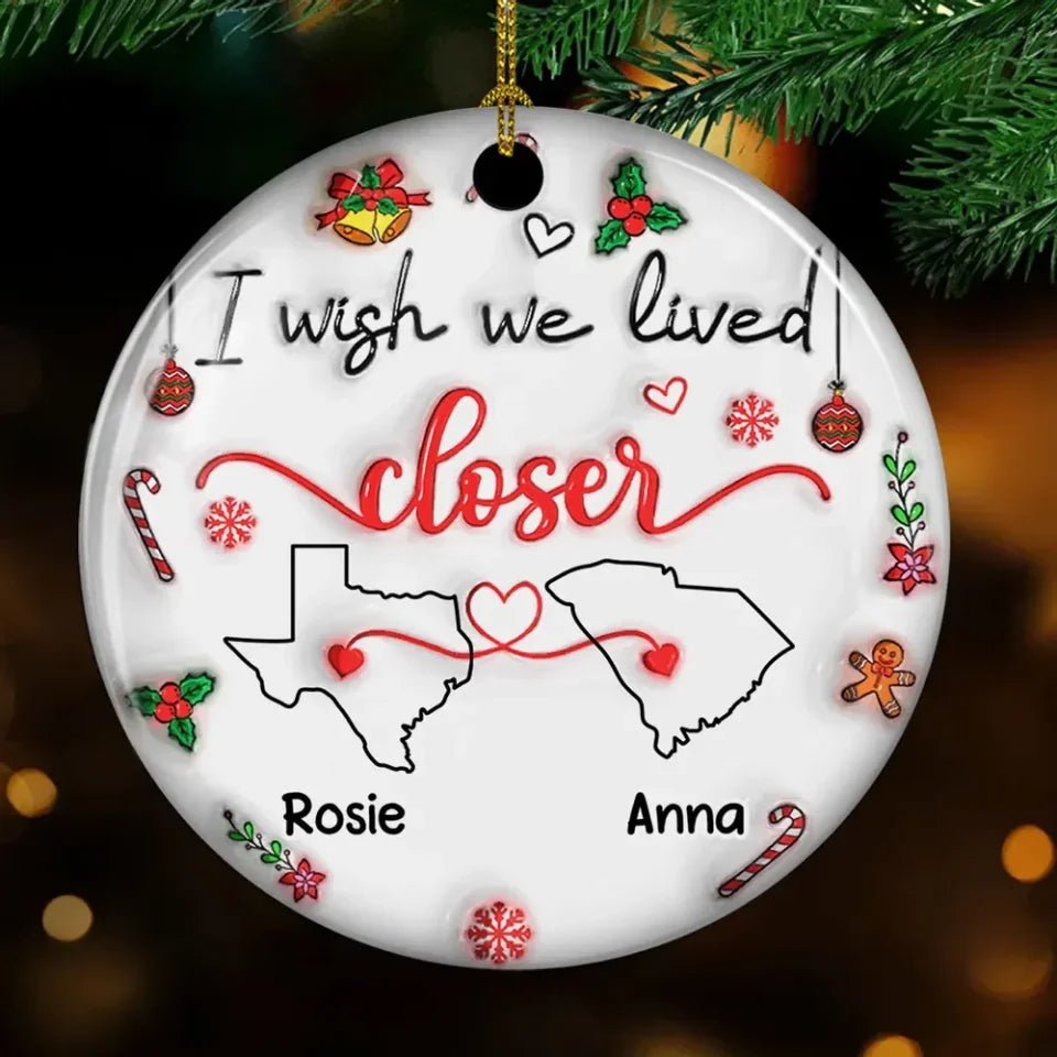 personalized design ceramic ornament gift for best friend