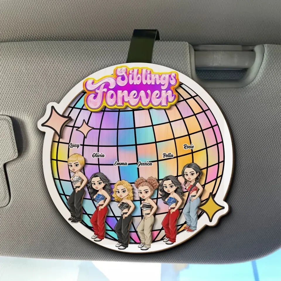 Besties Forever - Personalized Custom Car Visor clip 752003 - DiyGiftly