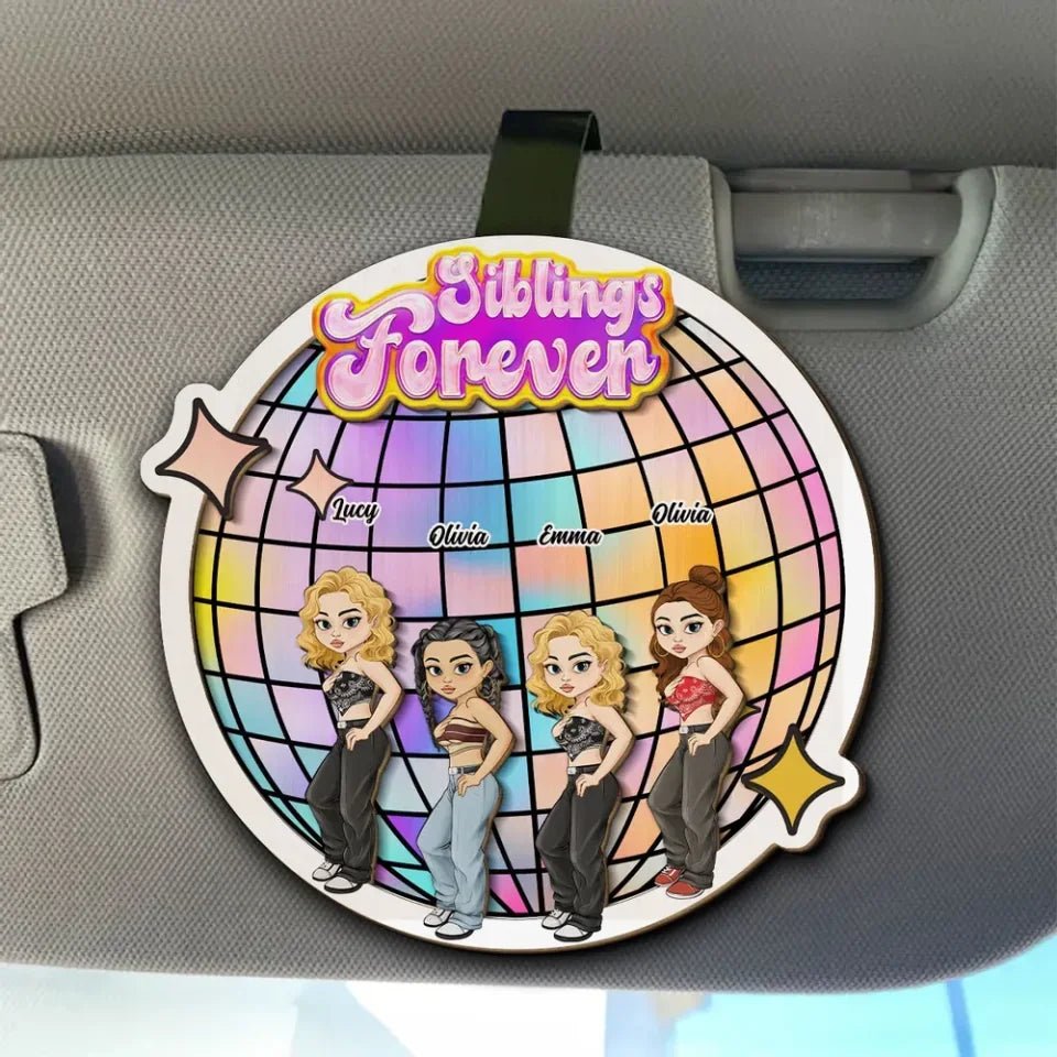 Besties Forever - Personalized Custom Car Visor clip 752003 - DiyGiftly