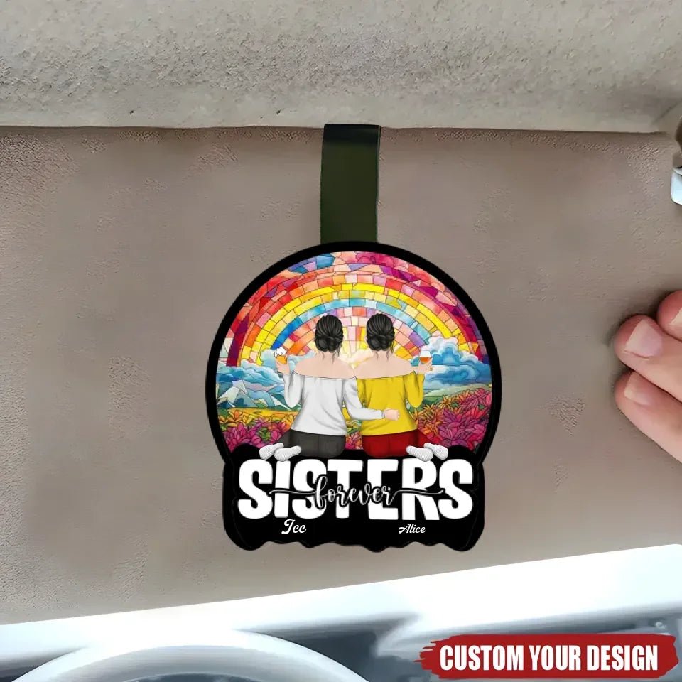 personalized design car visor clip wooden