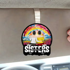 car visor clip personalized design wooden
