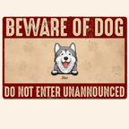 Beware Of Dogs - Personalized Metal Sign 719502 - DiyGiftly