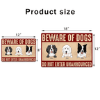 Beware Of Dogs - Personalized Metal Sign 719502 - DiyGiftly