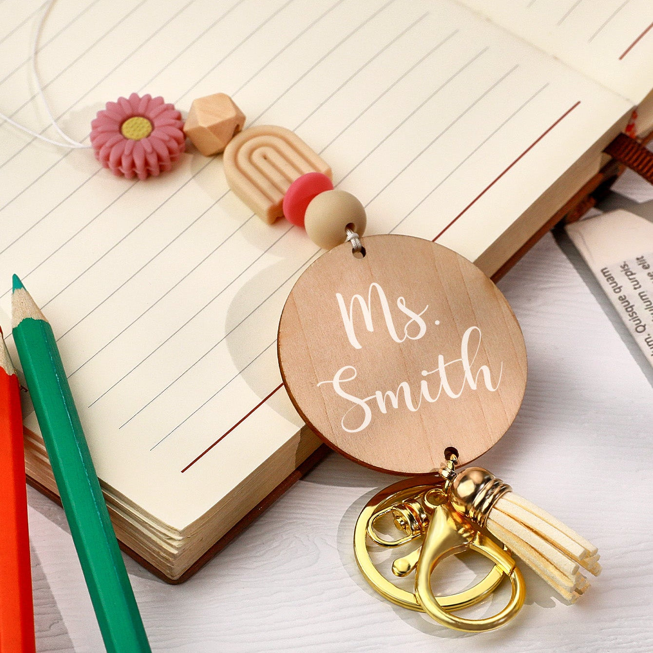 Custom Name Bohemian Beaded Lanyard – Perfect Birthday and Thanksgiving Gift