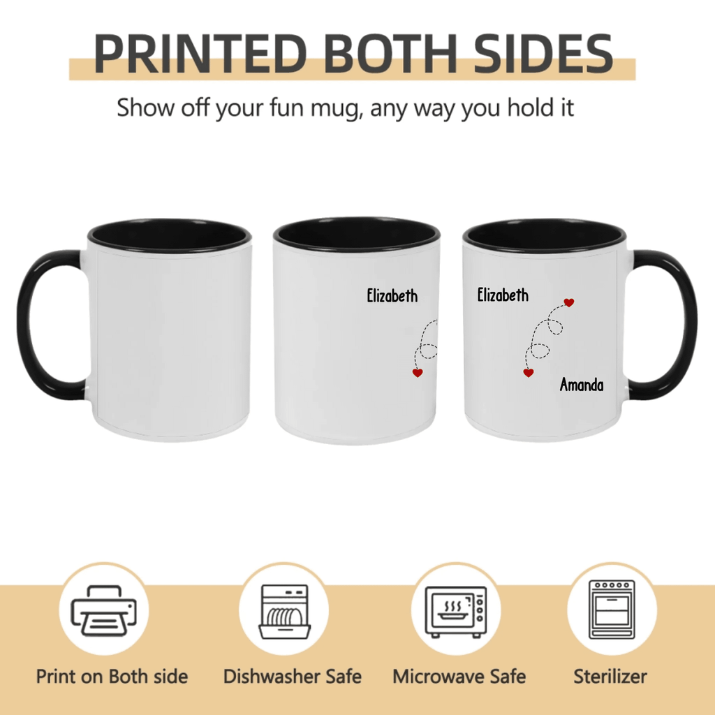 red bff sister mug personalized design ceramic