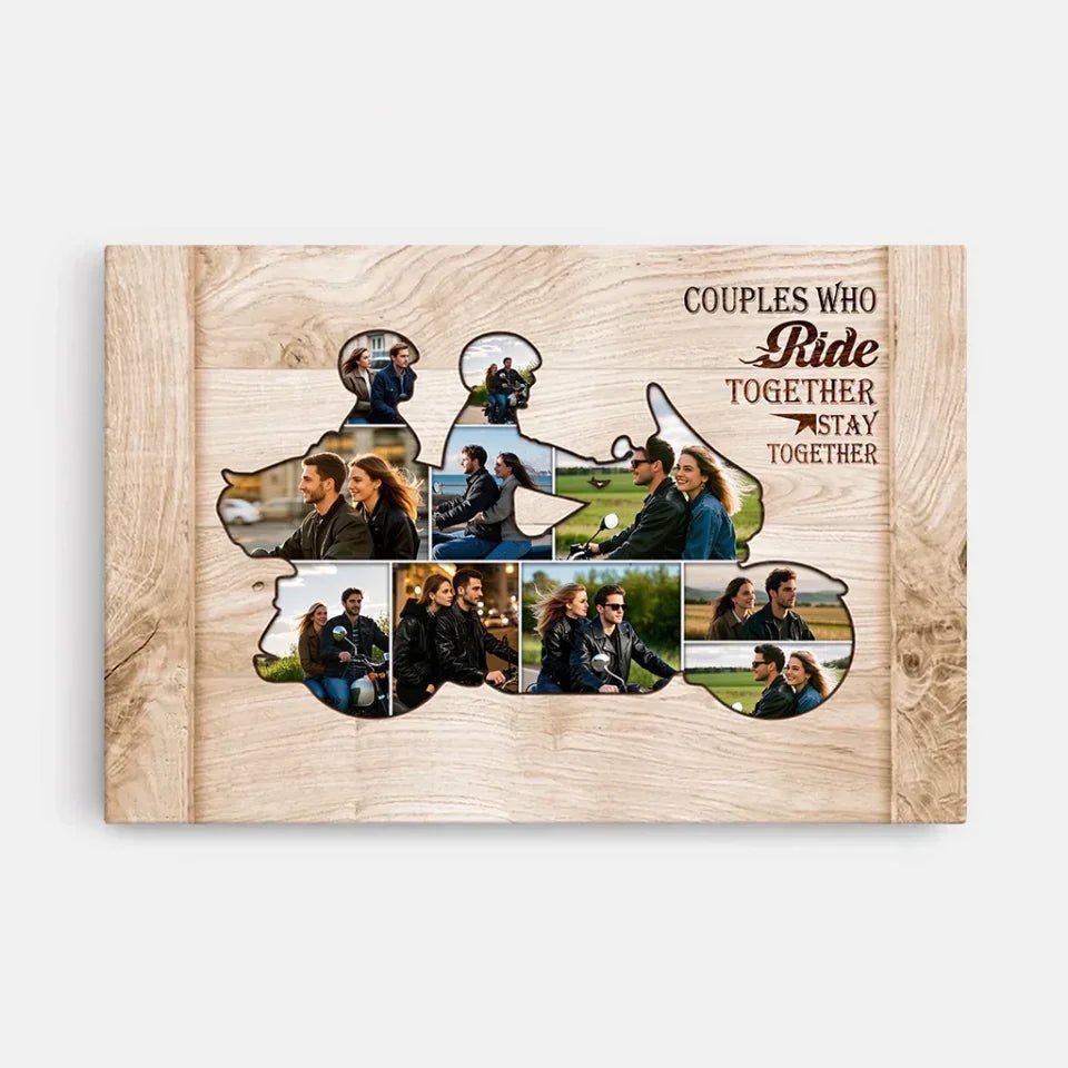 Biker Couple Photo - Personalized Poster - Anniversary Gift For Couple 746671 - 746679 - DiyGiftly