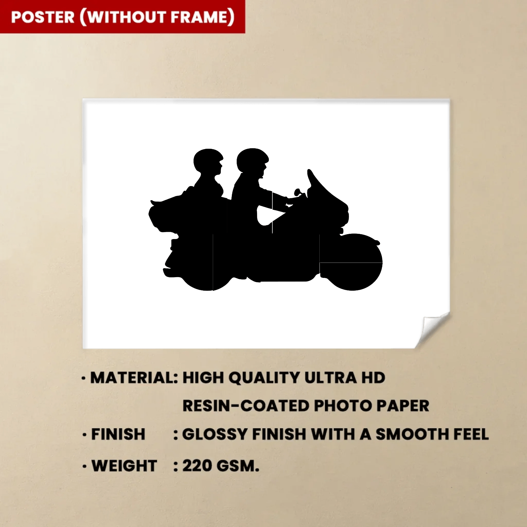 Biker Couple Photo - Personalized Poster - Anniversary Gift For Couple 746671 - 746679 - DiyGiftly