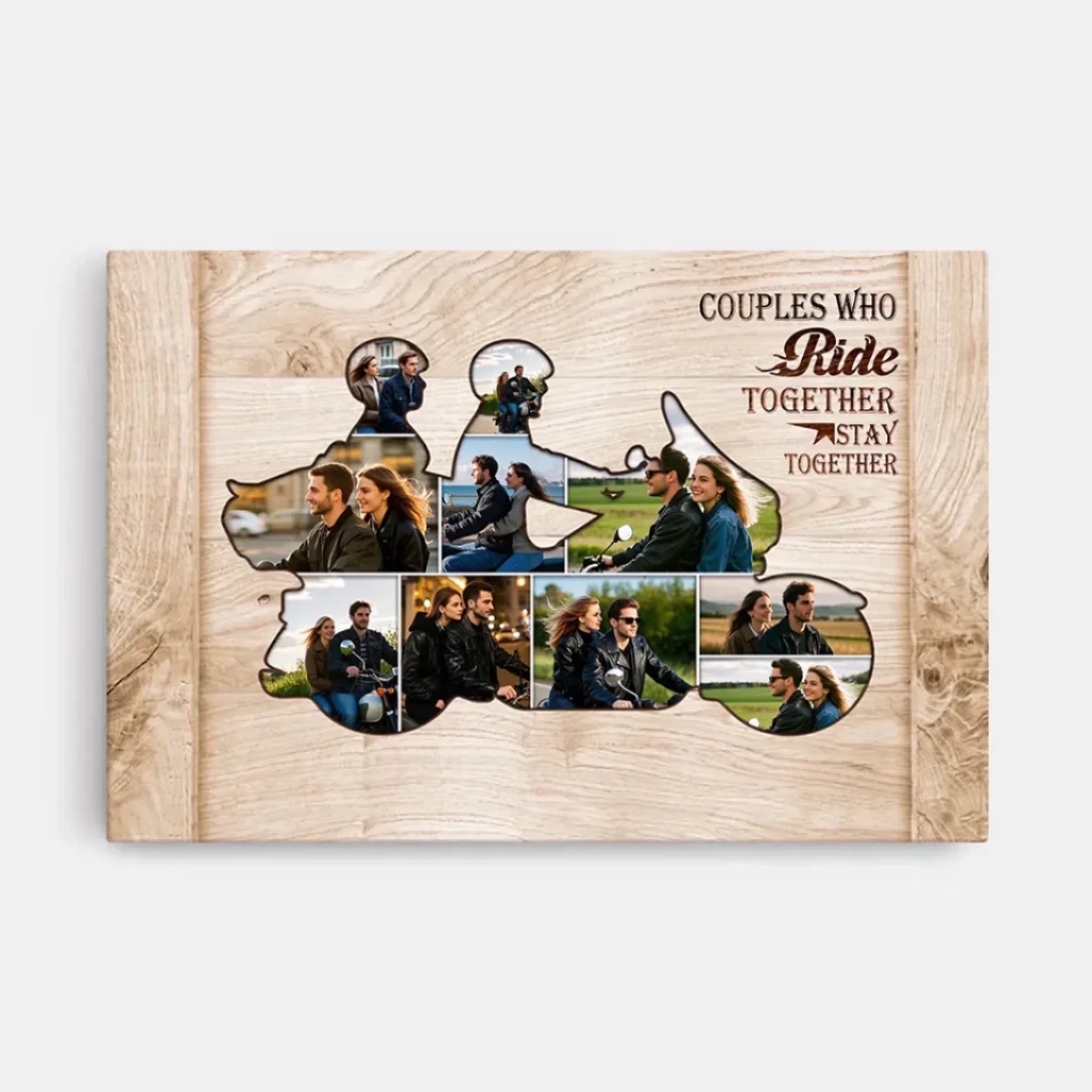 Biker Couple Photo - Personalized Poster - Anniversary Gift For Couple 746671 - 746679 - DiyGiftly