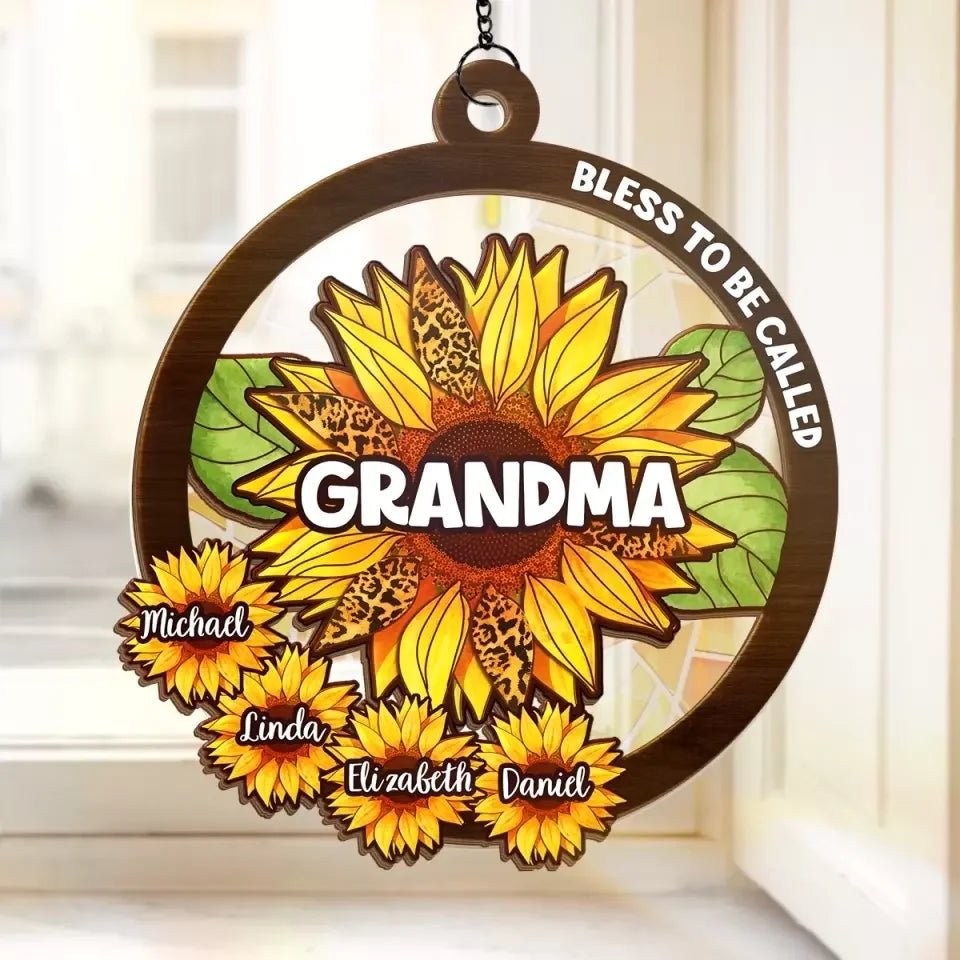 Bless To Be Called Nana - Family Personalized Window Hanging Suncatcher - Mother's Day, Gift For Mom, Grandma 668905 - DiyGiftly