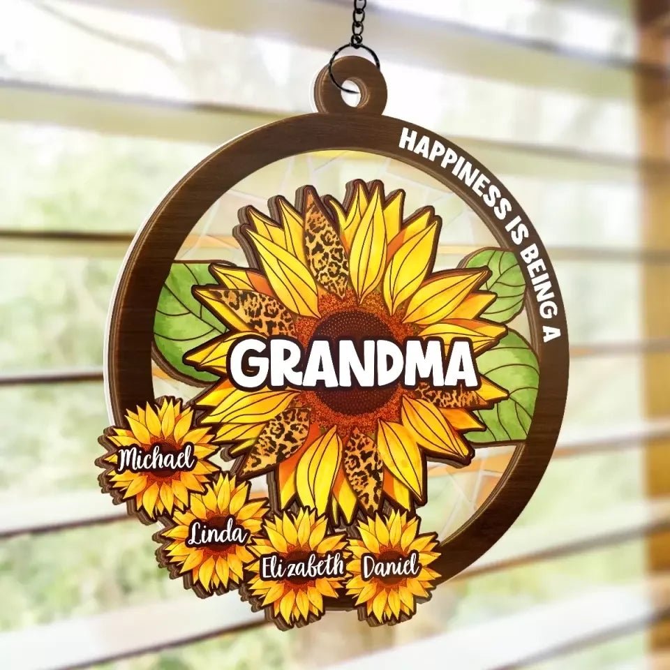 Bless To Be Called Nana - Family Personalized Window Hanging Suncatcher - Mother's Day, Gift For Mom, Grandma 668905 - DiyGiftly