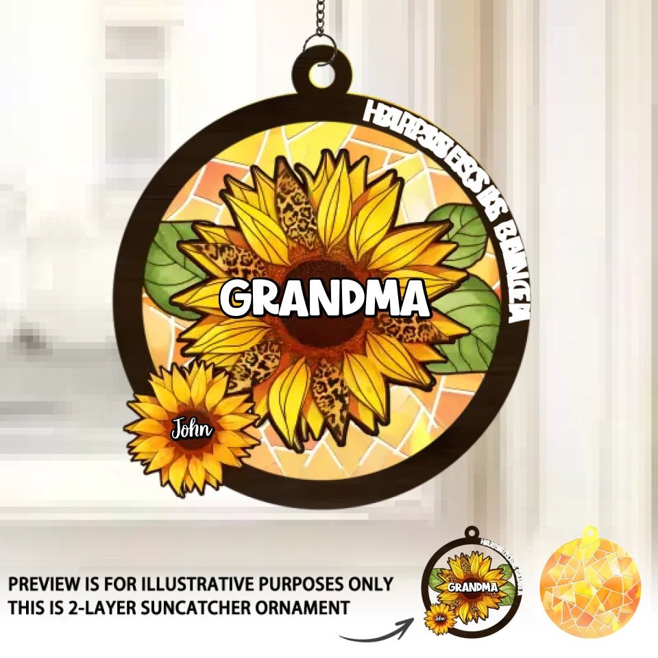 Bless To Be Called Nana - Family Personalized Window Hanging Suncatcher - Mother's Day, Gift For Mom, Grandma 668905 - DiyGiftly
