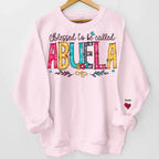 Blessed to be called grandma sleeve print cozy fit unisex sweatshirt christmas gift for grandparents