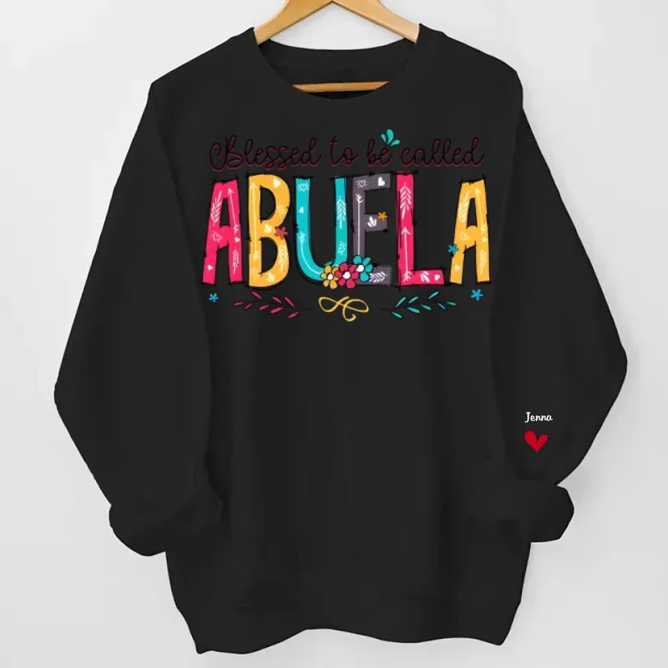 Blessed to be called grandma unisex sweatshirt personalized family names keepsake