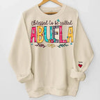 Personalized family names unisex sweatshirt christmas gift for grandparents