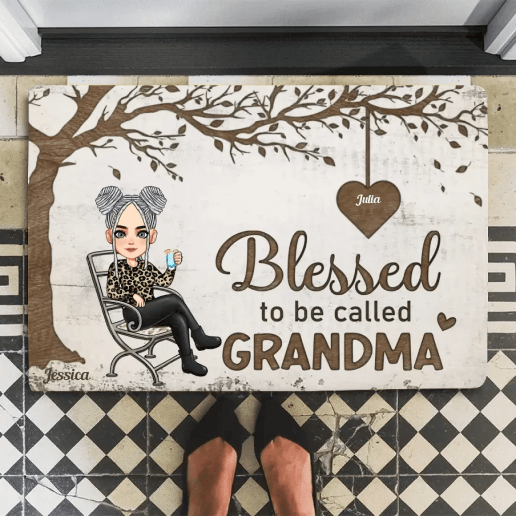 Blessed To Be Called Nana - Personalized Doormat 712445 - D - DiyGiftly