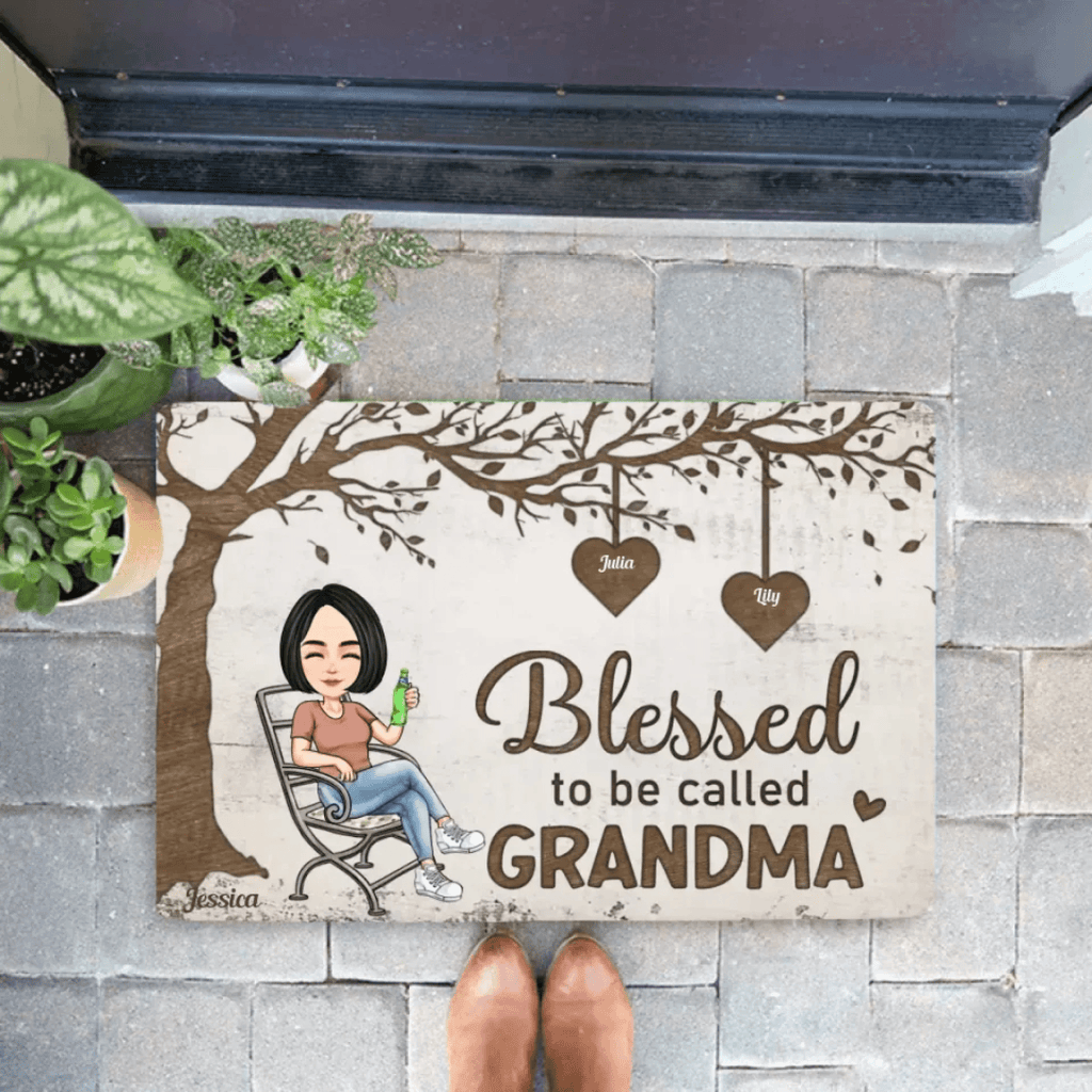 Blessed To Be Called Nana - Personalized Doormat 712445 - D - DiyGiftly