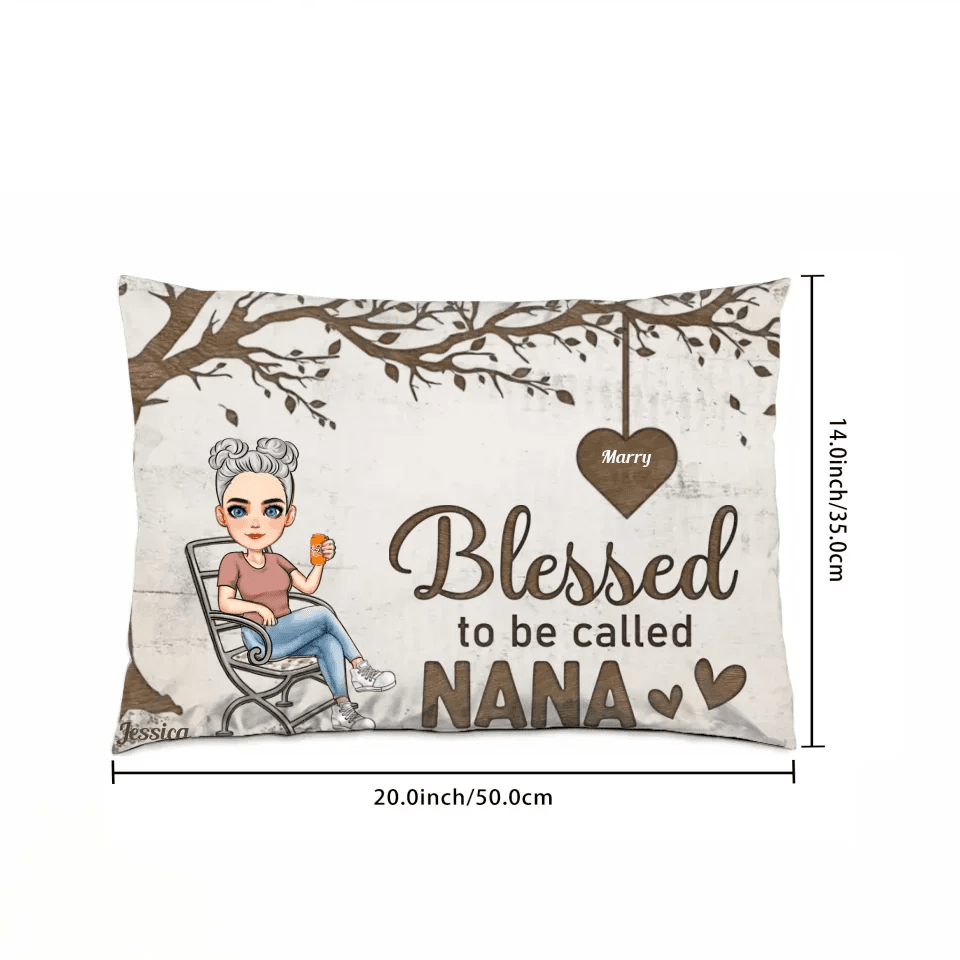 Blessed To Be Called Nana - Personalized Pillow 712445 - B - DiyGiftly