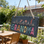 Blooming love in every corner personalized design slate garden sign gift for grandparents