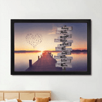 family name personalized wooden canvas print keepsake for living room decor