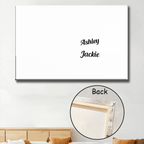 family name personalized wooden canvas print as a new home gift