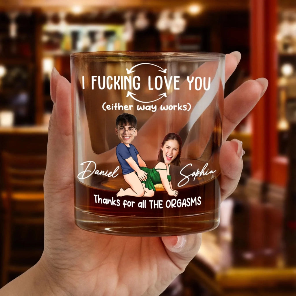 Bold Romantic Statement Custom Funny Message Whiskey Glass - Personalized Engraved Name & Text Elegant Barware Quality Spicy Anniversary Gift Gifts for Husband 1110342 - DiyGiftly