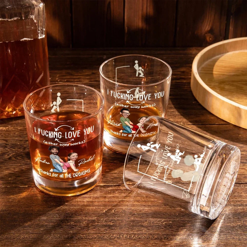 Bold Romantic Statement Custom Funny Message Whiskey Glass - Personalized Engraved Name & Text Elegant Barware Quality Spicy Anniversary Gift Gifts for Husband 1110342 - DiyGiftly