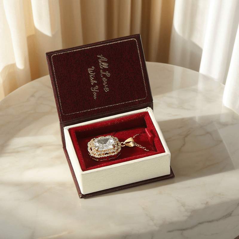 Book Shape Jewelry Box Ring Box Necklace Box Multicolor Gift Box Gift For Lover For Her (Box Only No Jewelry Included) - DiyGiftly
