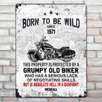 BORN TO BE WILD - Gift for a Biker - Personalized Custom Metal Sign 741216 - 742060 - DiyGiftly