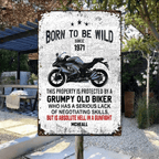 BORN TO BE WILD - Gift for a Biker - Personalized Custom Metal Sign 741216 - 742060 - DiyGiftly