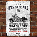 BORN TO BE WILD - Gift for a Biker - Personalized Custom Metal Sign 741216 - 742060 - DiyGiftly
