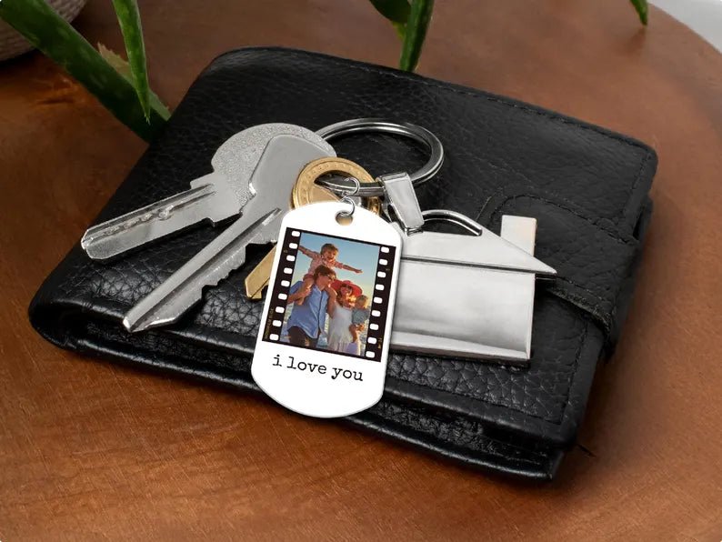 Boyfriend Keychain, Custom Boyfriend Gifts, Couple Photo Keychain, Personalized Keychain for Men, Drive Safe Dad Keychain, Photo Car Decor 92272384 - DiyGiftly