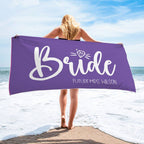 Bride Personalized Beach Towel, Custom Gift for Bride, Mrs. Beach Towel, Newlywed Honeymoon Gift, Bridal Shower Gift, Mrs Bachelorette Gift 92562176 - DiyGiftly
