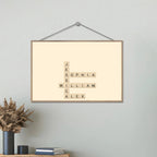 Brothers & Sisters Forever Linked Together Crossword Puzzle Art Personalized Custom Wooden Plaque, Gift For Brothers, Sisters, Siblings, Family 708111 - DiyGiftly