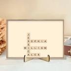 Brothers & Sisters Forever Linked Together Crossword Puzzle Art Personalized Custom Wooden Plaque, Gift For Brothers, Sisters, Siblings, Family 708111 - DiyGiftly