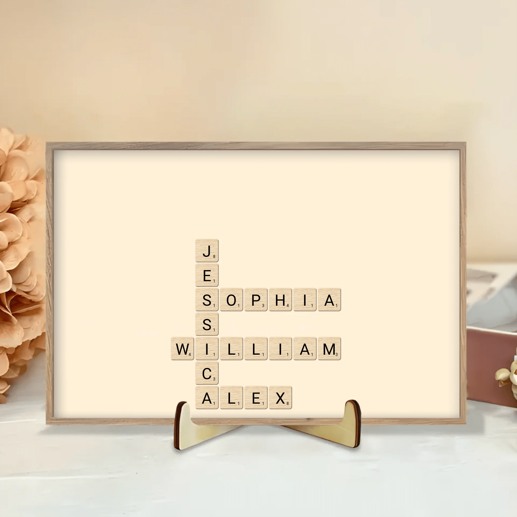 Brothers & Sisters Forever Linked Together Crossword Puzzle Art Personalized Custom Wooden Plaque, Gift For Brothers, Sisters, Siblings, Family 708111 - DiyGiftly