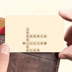 Brothers & Sisters Forever Linked Together Crossword Puzzle Art Personalized Wallet Card , Gift For Brothers, Sisters, Siblings, Family 708111 - DiyGiftly