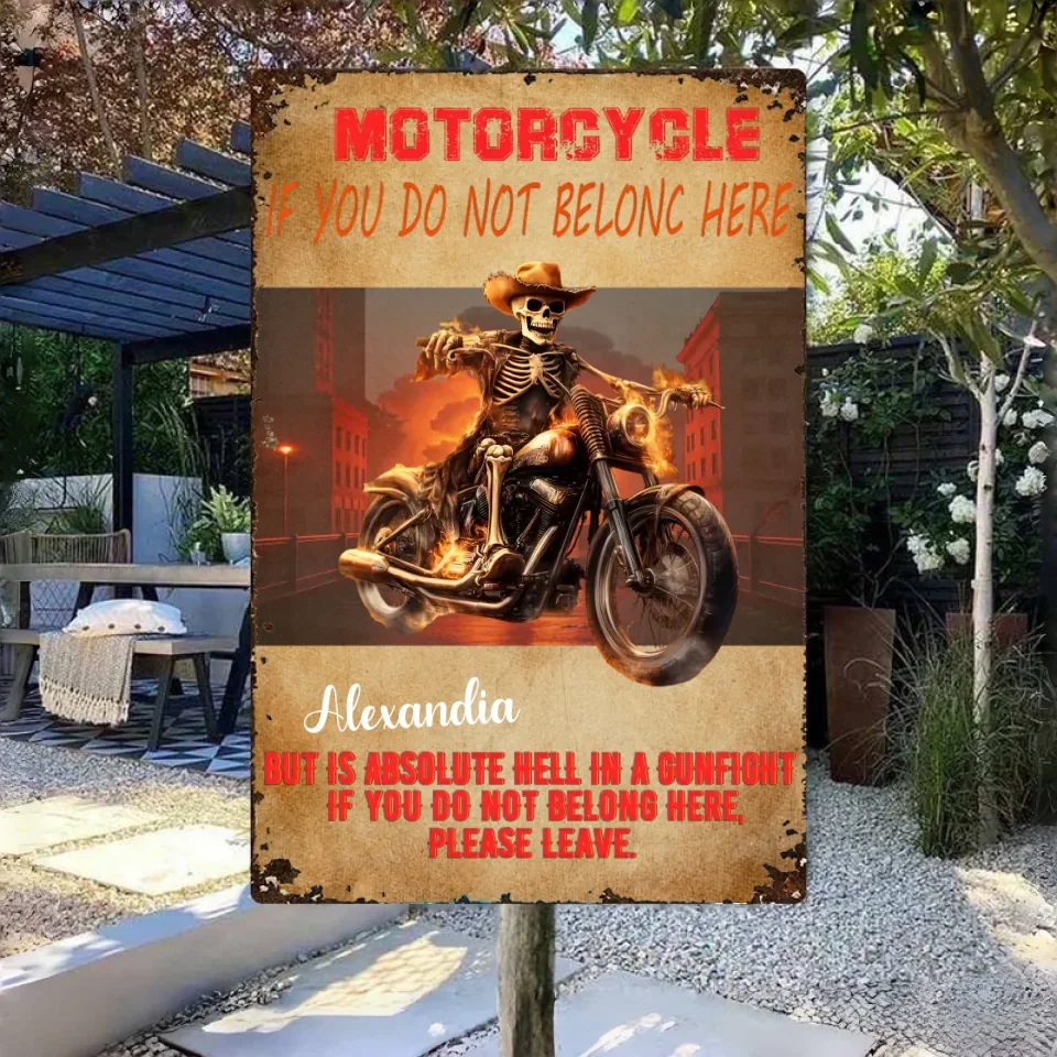 But this is hell. If you don't belong here, please leave. - personalized and creative tin painting 747887 - 747889 - DiyGiftly
