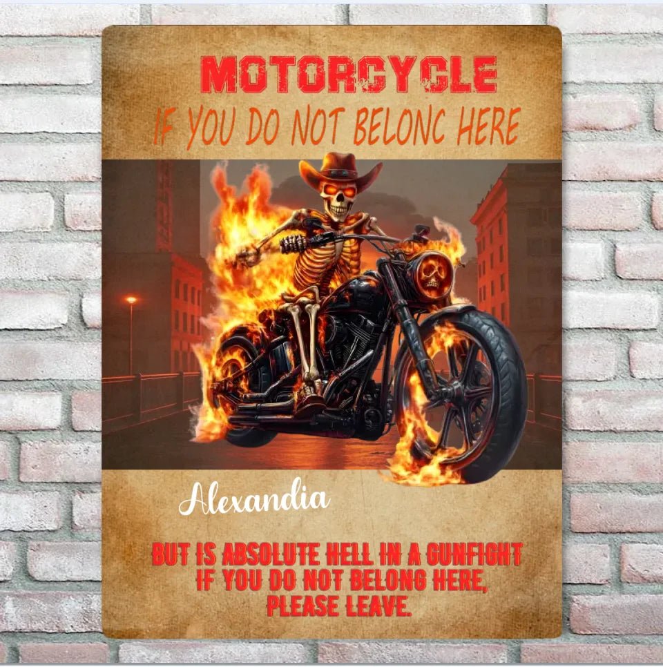 But this is hell. If you don't belong here, please leave. - personalized and creative tin painting 747887 - 747889 - DiyGiftly
