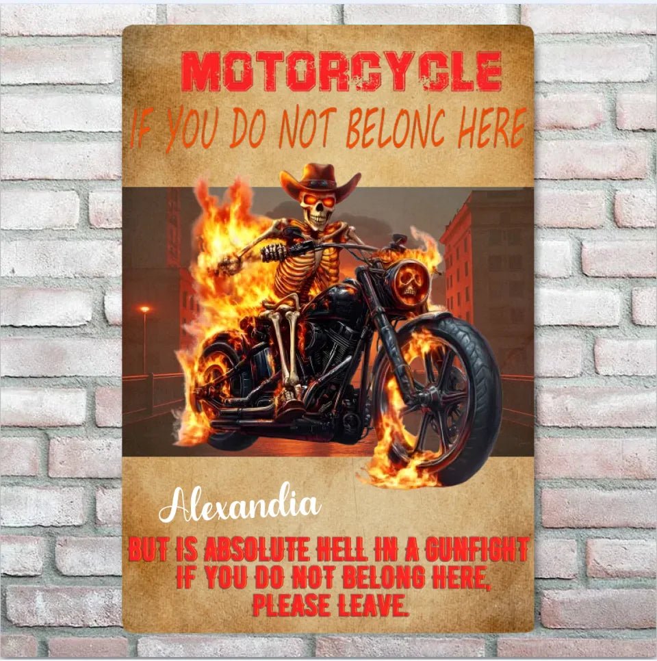 But this is hell. If you don't belong here, please leave. - personalized and creative tin painting 747887 - 747889 - DiyGiftly