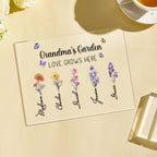 grandmas garden of love wooden plaque personalized birth flowers mothers day gift for grandma
