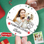 Ceramic Photo Ornament Personalized Photo and Name Meaningful Keepsake Detail