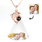 gifts for wife Love Her Always - Unique Memento - Dolphin Projection Necklace with Diamonds - gifts for wife - Christmas view
