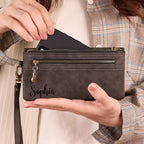 wallet custom text personalization bridesmaid gift for wedding weekend detail image